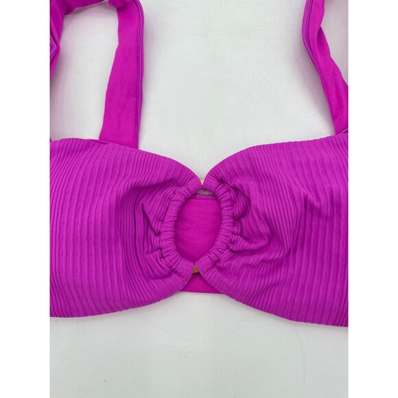 LSpace Womens Willow Top Medium Ribbed Magenta Pink - Picture 4 of 8